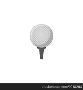 sport, golf ball in flat on white background. sport, golf ball, flat on white background