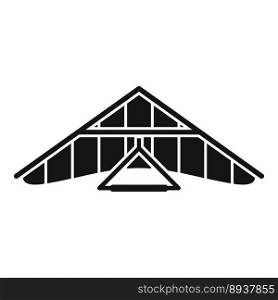 Sport hang glider icon simple vector. Air fly. Leisure pilot. Sport hang glider icon simple vector. Air fly