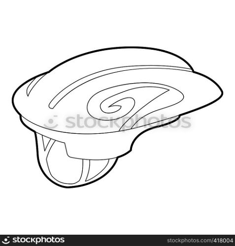 Sport helmet icon. Outline illustration of sport helmet vector icon for web. Sport helmet icon, outline style