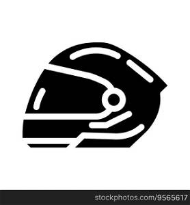 sport helmet vehicle auto glyph icon vector. sport helmet vehicle auto sign. isolated symbol illustration. sport helmet vehicle auto glyph icon vector illustration