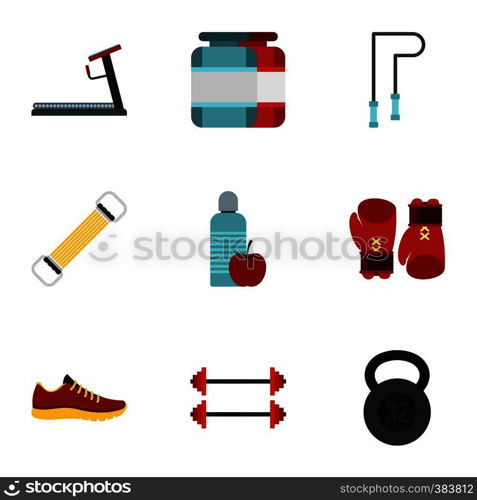 Sport icons set. Flat illustration of 9 sport vector icons for web. Sport icons set, flat style