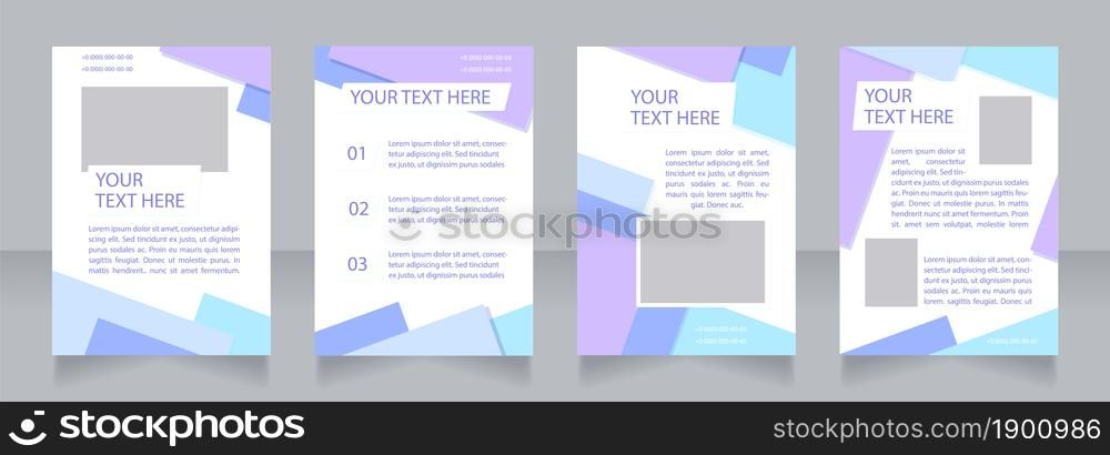 Sport industry promotional campaign blank brochure layout design. Vertical poster template set with empty copy space for text. Premade corporate reports collection. Editable flyer paper pages. Sport industry promotional campaign blank brochure layout design
