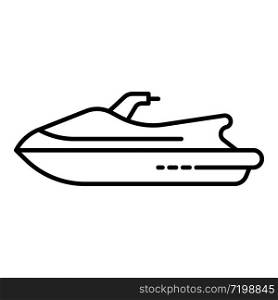 Sport jet ski icon. Outline sport jet ski vector icon for web design isolated on white background. Sport jet ski icon, outline style