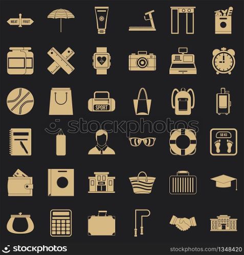 Sport life icons set. Simple style of 36 sport life vector icons for web for any design. Sport life icons set, simple style
