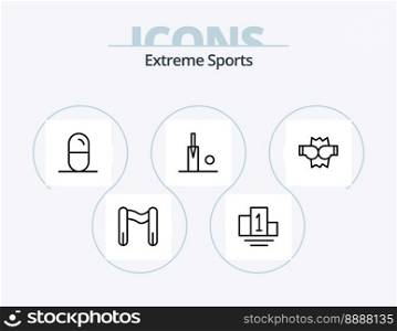 Sport Line Icon Pack 5 Icon Design. sport. tennis racket. dumbbells. tennis. racket