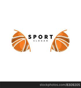 Sport Logo, Basketball Logo Vector, Simple Minimalist Design, Icon, Symbol, Illustration