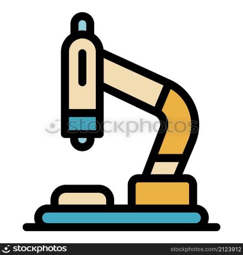 Sport medical microscope icon. Outline sport medical microscope vector icon color flat isolated. Sport medical microscope icon color outline vector