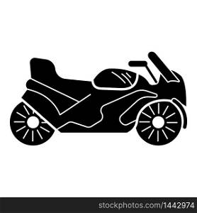 Sport motorbike icon. Simple illustration of sport motorbike vector icon for web design isolated on white background. Sport motorbike icon, simple style