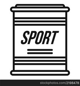 Sport nutrition icon outline vector. Whey container. Gym food. Sport nutrition icon outline vector. Whey container