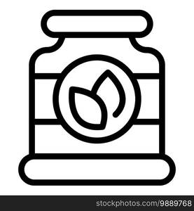 Sport nutrition jar icon. Outline sport nutrition jar vector icon for web design isolated on white background. Sport nutrition jar icon, outline style