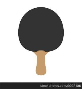Sport ping pong paddle tennis game racket competition play equipment. Isolated ping pong object icon sign paddle. Table tennis handle rubber club simple sporting emblem game racket icon