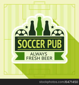 Sport pub badge. Sport pub badge, vector illustration 10 EPS, on a green background