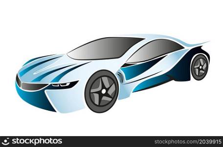 Sport race car isolated icon vector illustration.
