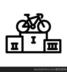 sport riding line icon vector. sport riding sign. isolated contour symbol black illustration. sport riding line icon vector illustration