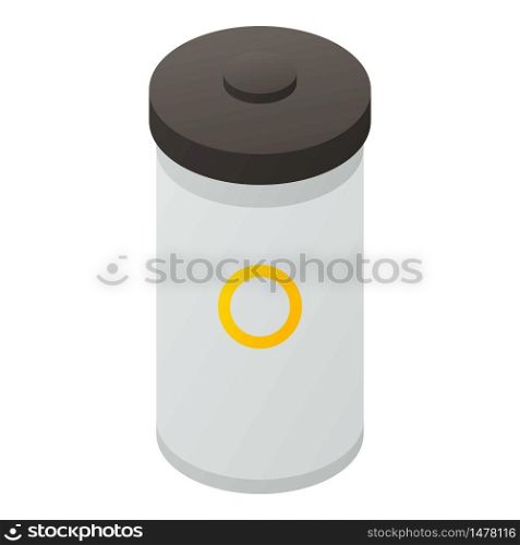 Sport shaker bottle icon. Isometric of sport shaker bottle vector icon for web design isolated on white background. Sport shaker bottle icon, isometric style