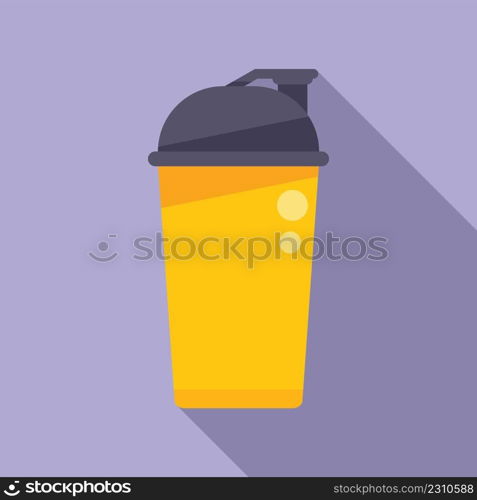 Sport shaker icon flat vector. Diet food. Healthy nutrition. Sport shaker icon flat vector. Diet food