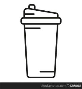 Sport shaker icon outline vector. Food protein. Fat meal. Sport shaker icon outline vector. Food protein