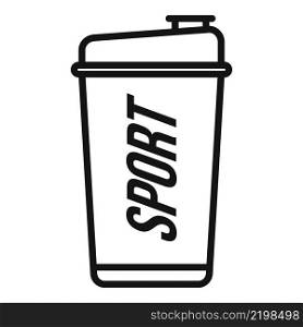 Sport shaker icon outline vector. Gym food. Powder can. Sport shaker icon outline vector. Gym food