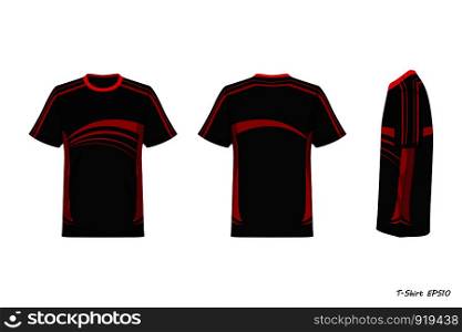 Sport Shirt Front Back Side view isolated on white background , vector illustration , sportwear fashion