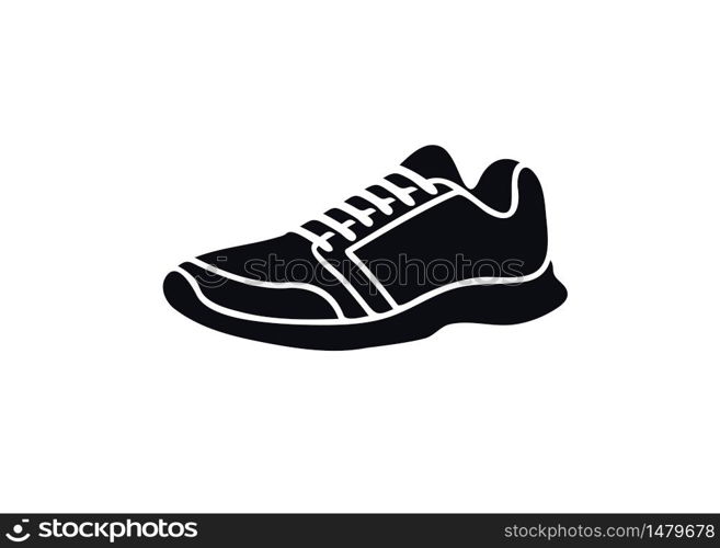Sport shoe icon. Fast, speed,Sneakers, trainers silhouette icon. running shoes, jogging shoes.