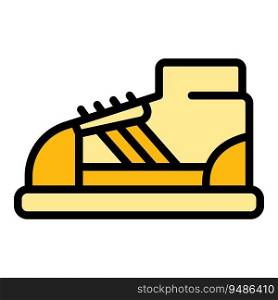 Sport shoe icon outline vector. Fashion workout. Gym suit color flat. Sport shoe icon vector flat