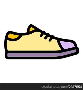 Sport shoes icon. Outline sport shoes vector icon color flat isolated. Sport shoes icon color outline vector
