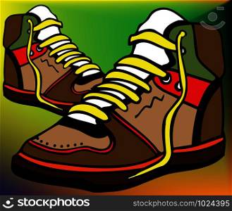 Sport shoes illustration