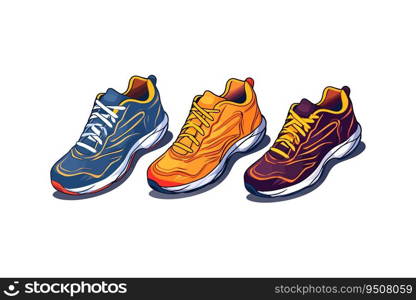 Sport shoes. Vector illustration design.