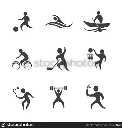 sport silhouette vector icon illustration design