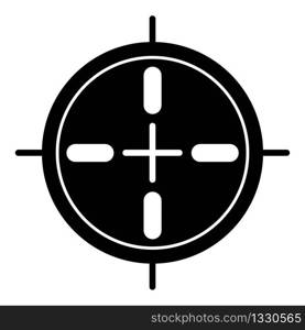 Sport sniper aim icon. Simple illustration of sport sniper aim vector icon for web design isolated on white background. Sport sniper aim icon, simple style