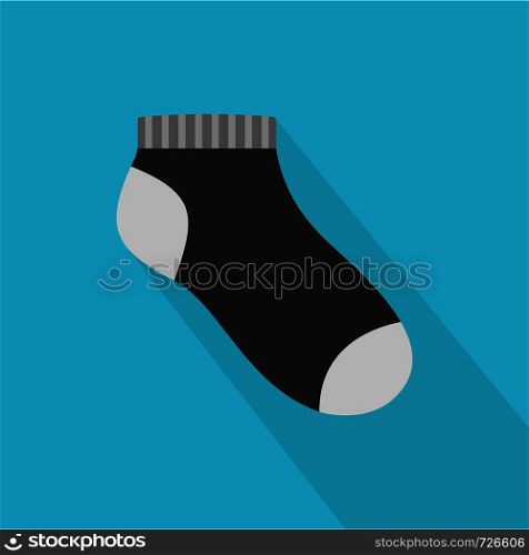 Sport sock icon. Flat illustration of sport sock vector icon for web. Sport sock icon, flat style
