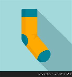Sport sock icon. Flat illustration of sport sock vector icon for web design. Sport sock icon, flat style