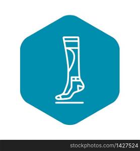 Sport sock icon. Outline sport sock vector icon for web design isolated on white background. Sport sock icon, outline style