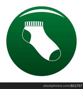 Sport sock icon. Simple illustration of sport sock vector icon for any design green. Sport sock icon vector green