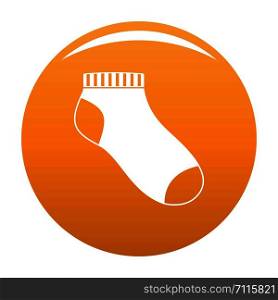 Sport sock icon. Simple illustration of sport sock vector icon for any design orange. Sport sock icon vector orange