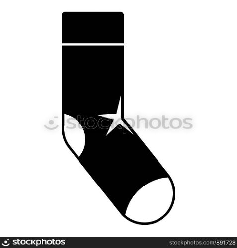 Sport sock icon. Simple illustration of sport sock vector icon for web design isolated on white background. Sport sock icon, simple style