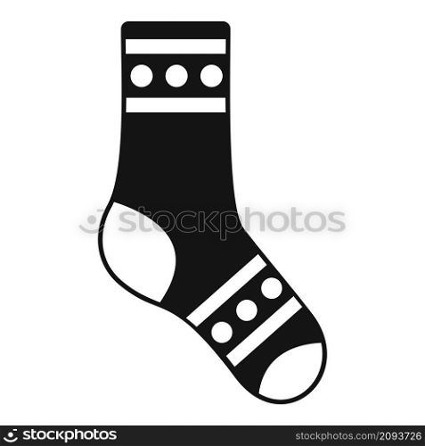 Sport sock icon simple vector. Winter collection. Kid sock. Sport sock icon simple vector. Winter collection