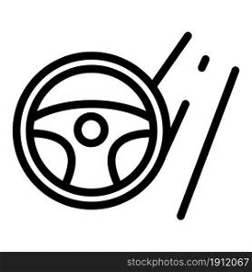 Sport steering wheel icon outline vector. Drive car. Auto horn. Sport steering wheel icon outline vector. Drive car