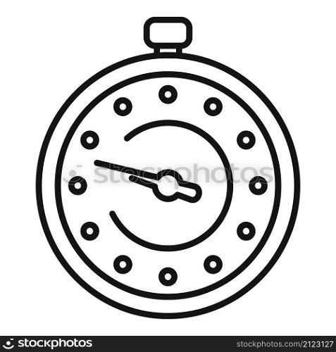 Sport stopwatch icon outline vector. Stop timer. Countdown watch. Sport stopwatch icon outline vector. Stop timer