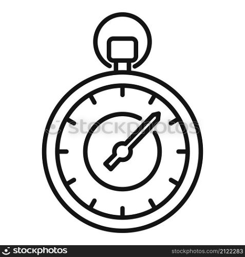 Sport stopwatch icon outline vector. Stop watch. Clock time. Sport stopwatch icon outline vector. Stop watch