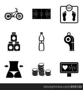 Sport tactic icons set. Simple set of 9 sport tactic vector icons for web isolated on white background. Sport tactic icons set, simple style