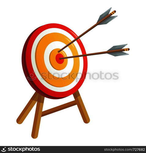 Sport target icon. Cartoon illustration of sport target vector icon for web. Sport target icon, cartoon style