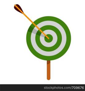 Sport target icon. Flat illustration of sport target vector icon for web. Sport target icon, flat style