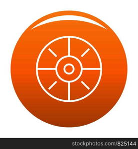Sport target icon. Simple illustration of sport target vector icon for any design orange. Sport target icon vector orange
