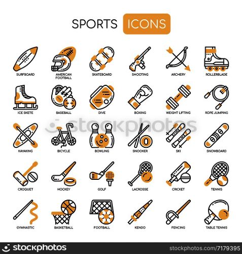 Sport , Thin Line and Pixel Perfect Icons