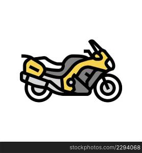 sport touring motorcycle color icon vector. sport touring motorcycle sign. isolated symbol illustration. sport touring motorcycle color icon vector illustration