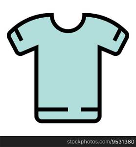 Sport tshirt icon outline vector. Store equipment. People bike color flat. Sport tshirt icon vector flat