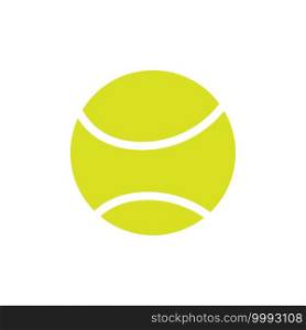Sport vector tennis ball game icon equipment illustration. Symbol tennis ball green isolated sphere competition circle recreation round object icon.’ Sports ball element closeup simplicity with curve