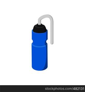 Sport water bottle cartoon icon. Blue plastic bottle on a white background . Sport water bottle cartoon icon