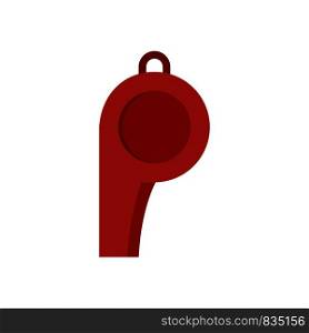 Sport whistle icon. Flat illustration of sport whistle vector icon for web isolated on white. Sport whistle icon, flat style